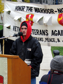 Iraq war refuser speaks on Veterans Day