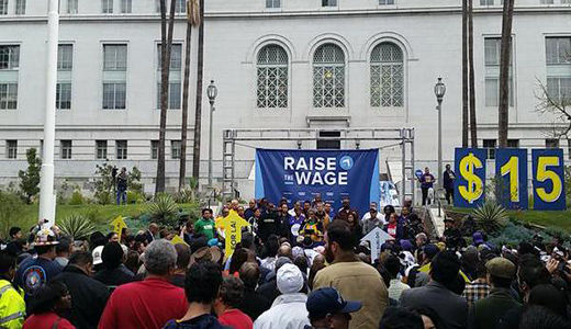 Los Angeles standing up to raise minimum wage