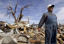After tornado, Kansas feels wars toll