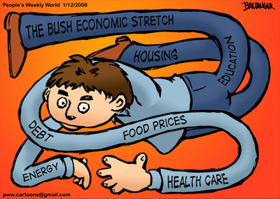 CARTOON: Bush economic stretch