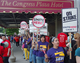 A small picket line turns into a mass outpouring