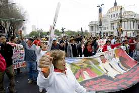 Worker-farmer protests rock Mexico