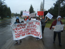 Protests force end to border checkpoints