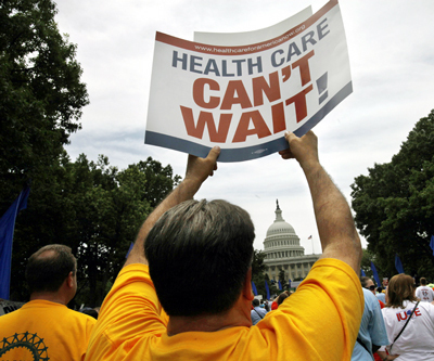 Unionists demand universal health care at DC rally