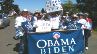 Irrigation Festival crowd greets Obama marchers