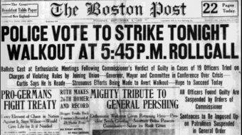 Today in labor history: 1919 Boston police strike