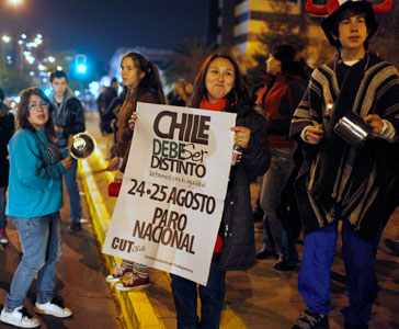 Chile resists – students and labor join forces
