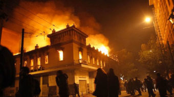 Athens burns after austerity approval