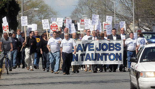 Workers in New England rustbelt fight to keep plant open