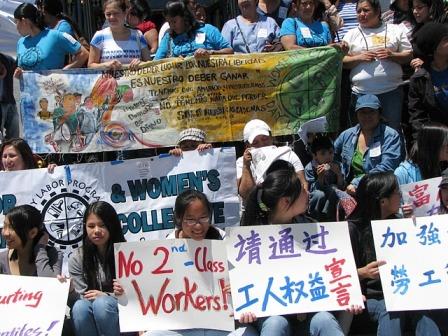 In English, Chinese and Spanish, low-wage workers demand rights bill