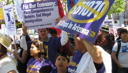 Huge May Day rallies fueled by outrage over Arizona law