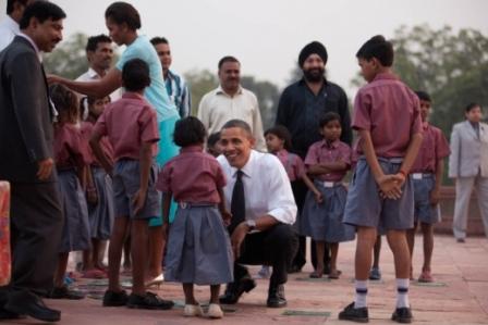 Obama in land of Gandhi