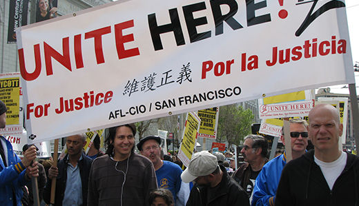 Labor marches for peace in San Francisco