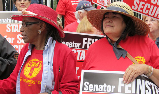 Rally tells Sen. Feinstein: Fight for Social Security