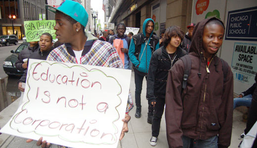 Chicago students walk out to protest education cuts