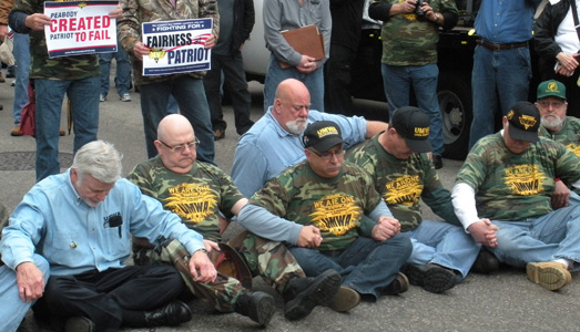 Miners arrested in protest against coal company