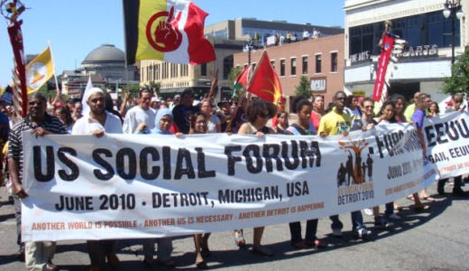 20,000 march in Detroit as Social Forum opens