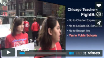 Video: Chicago teachers protest charter expansion