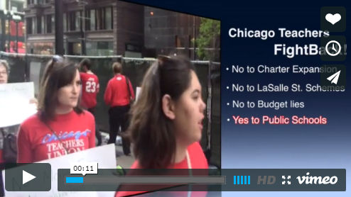 Video: Chicago teachers protest charter expansion