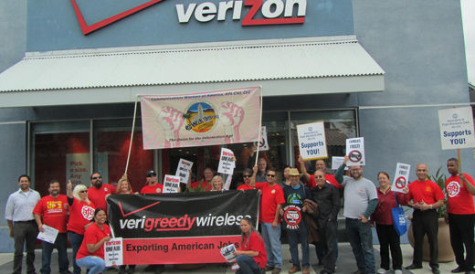 Verizon strike attracts support in Southern California