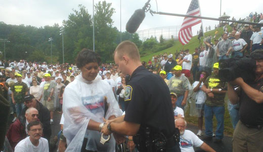 AFL-CIO’s Holt-Baker, 30 others, arrested at West Virginia protest