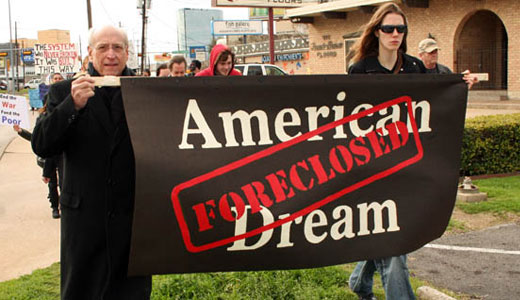 Dallas “funeral” protests foreclosures