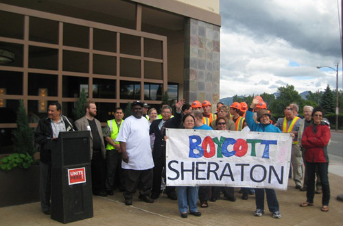 Alaska hotel workers hang tough with Sheraton, Hilton boycotts