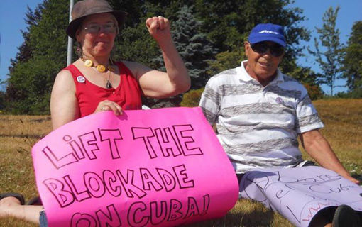 Maine and Quebec activists again protest U.S. anti-Cuban blockade