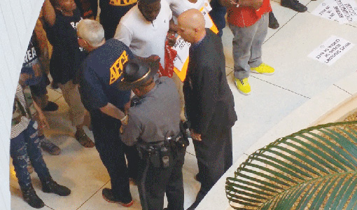 Union leaders arrested at North Carolina Moral Monday protest