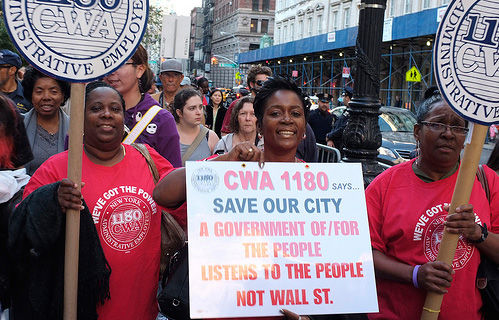 Communications Workers take on Wall Street