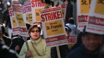 San Francisco hotel workers on strike