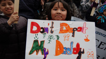 The children cry out: “Don’t deport our parents!”