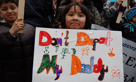 The children cry out: “Don’t deport our parents!”