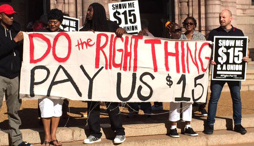 St. Louis workers celebrate increase in minimum wage