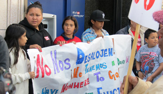 Foreclosed tenants tell bank: Let us stay!