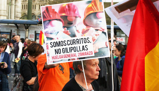 Spaniards in mega-strike over labor reforms