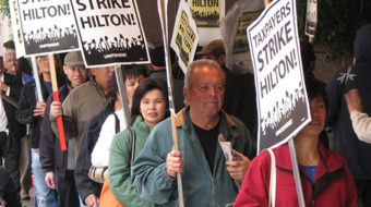 Hilton Hotel workers walk out in three cities