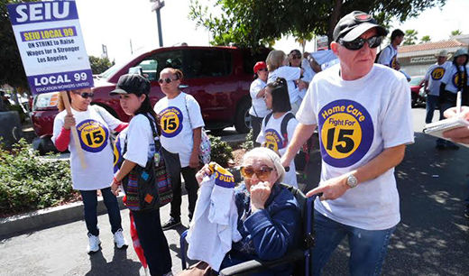 Unions make LA ground zero for raise the wage movement