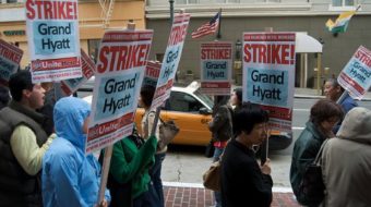 Hyatt workers end weeklong strike with protest at ‘heat lamp hotel’