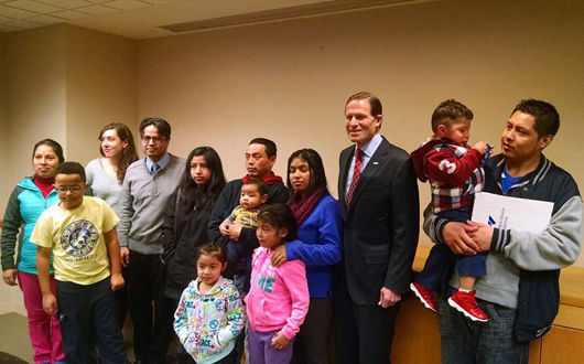 Sen. Blumenthal, immigrant families call to overturn Texas court decision