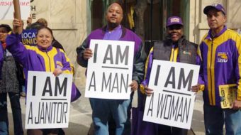 Evoking Dr. King, Chicago janitors cry out for respect