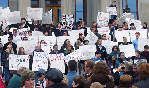 Montanans protest Republican assault on working families, environment