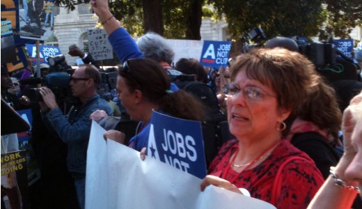 Capitol Hill protesters demand “jobs not cuts”