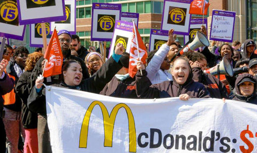 Low-paid workers stage another mass walkout