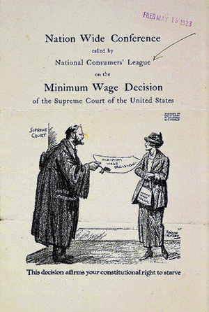 Today in labor history: Supreme Court strikes down min. wage for women