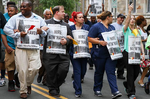 New Haven march calls for hiring to end jobs crisis