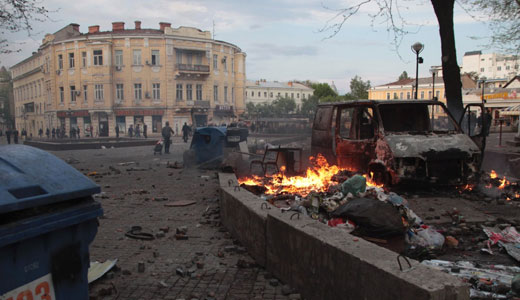 Ukrainian rightists burn alive 39 at Odessa union building