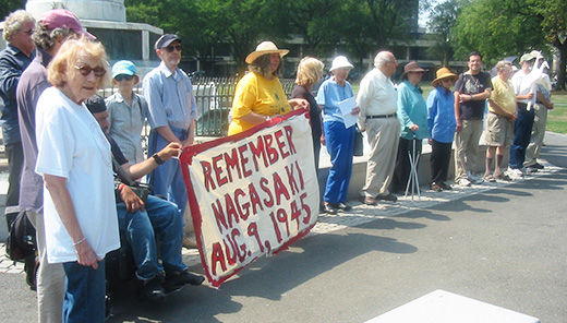 Hiroshima Day vigil calls for nuclear abolition