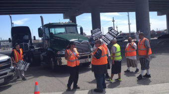 Port drivers out on strike, demand companies follow law