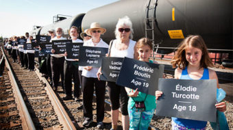 Vigil held for explosion victims as criticism of oil trains broadens